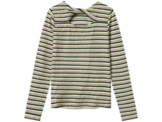 Name It pale lime yellow stribet glitter bluse